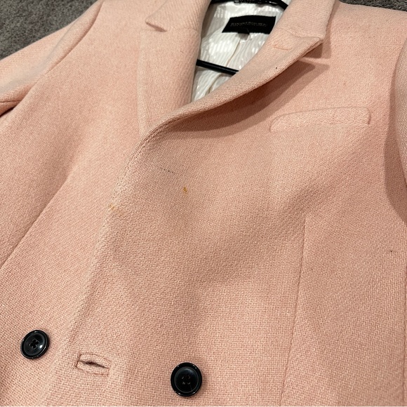 Banana Republic Blush Pink Double Breasted Wool Coat - Picture 6 of 6